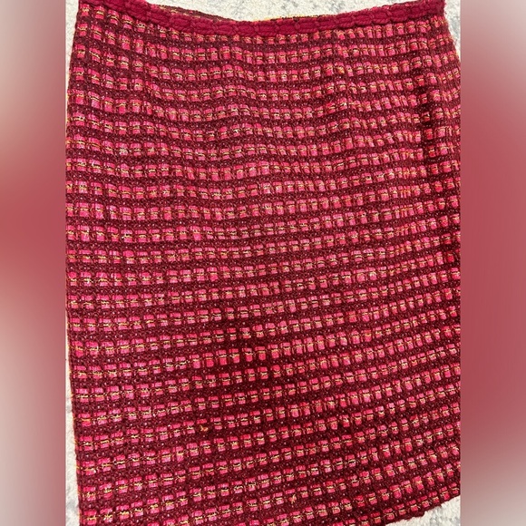 Tory Burch Victory Tweed Pencil Skirt in Dark Plum - 10​ - Picture 4 of 12